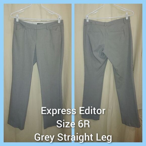 Express Pants - Express Women's Size 6R Grey Straight Leg Pants
